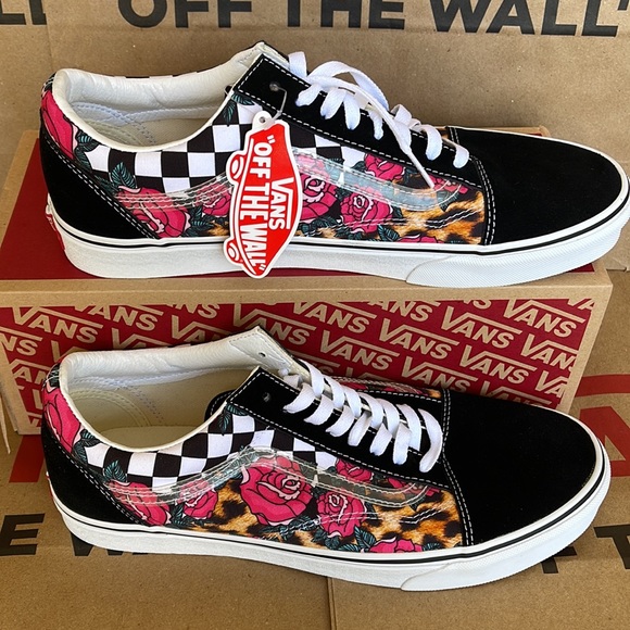 Vans Old Skool Rose Animal check True White/Multi Men’s sneakers - Picture 2 of 16